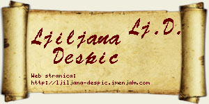 Ljiljana Despić vizit kartica